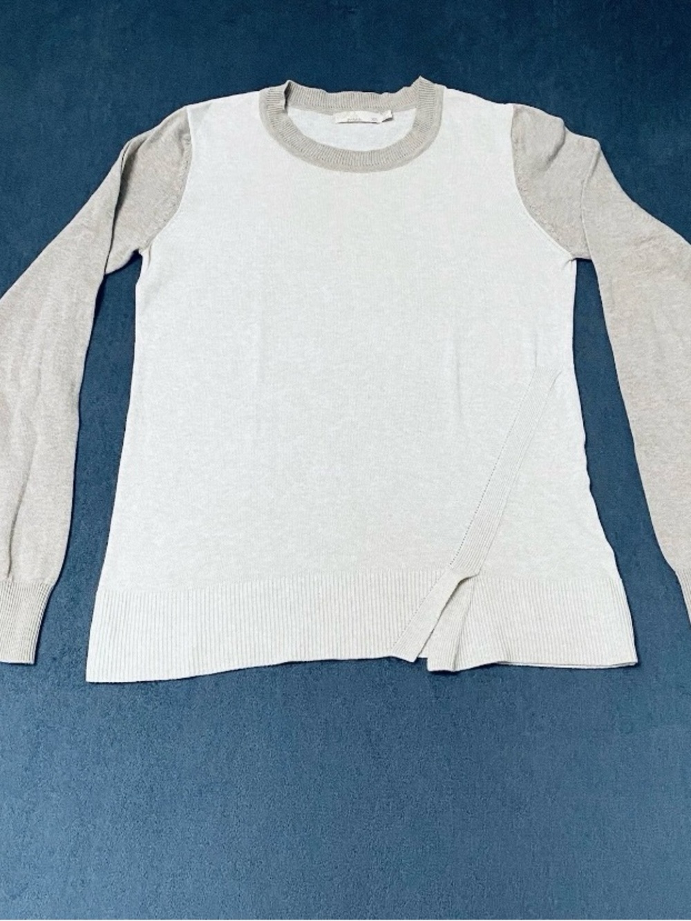 Prana Fall Sweater Womens XS Beige Ansleigh Pullover Crew Neck Lightweight